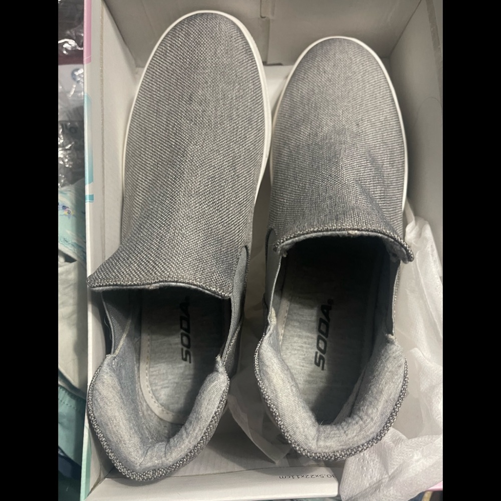Brand new grey soda ankle shoes
